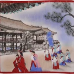 궁궐 민화 손수건